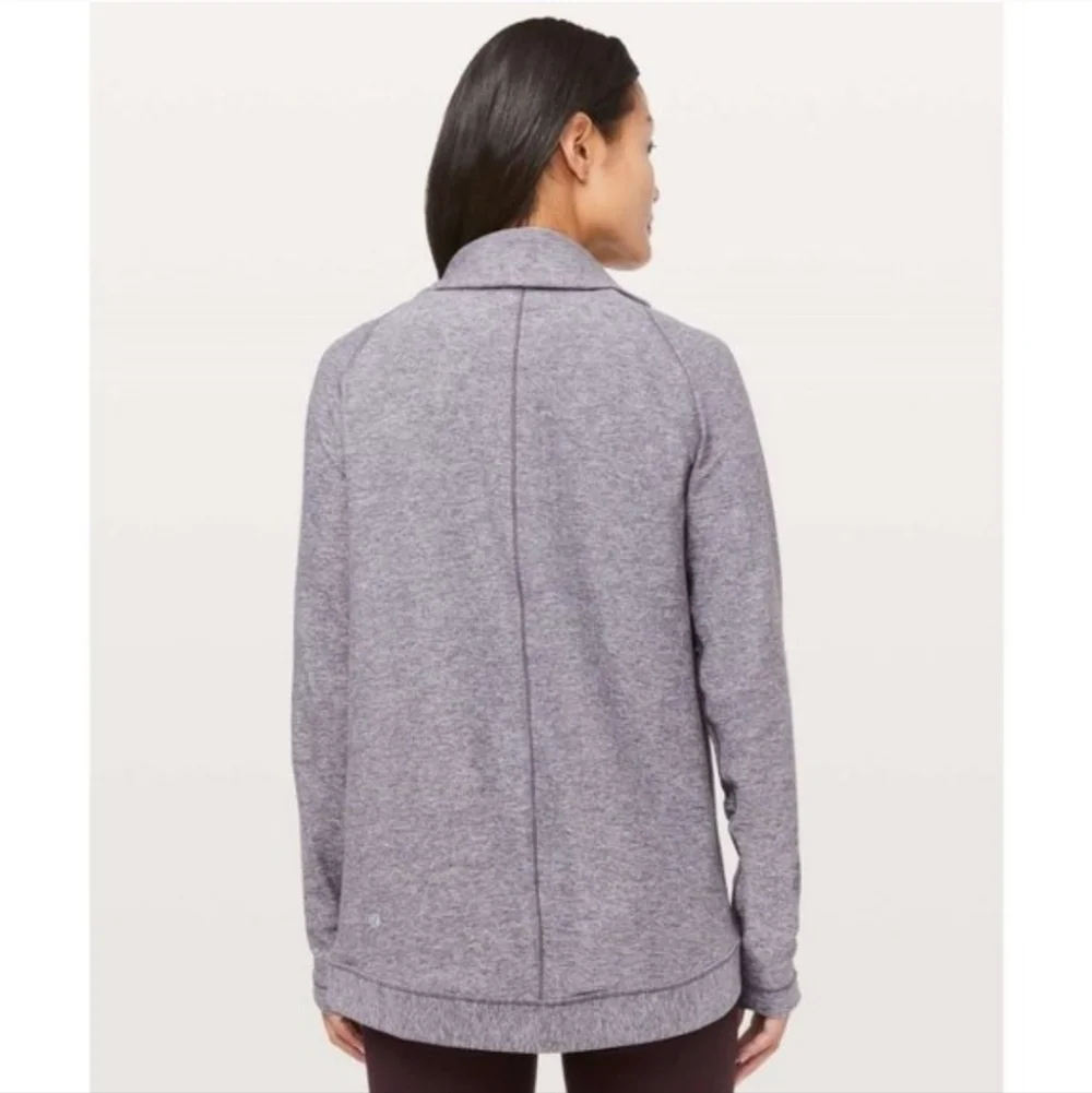 Lululemon Rulu Rally Wrap Jacket Heathered Graphite Purple Size 4 - Picture 2 of 7